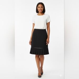 dx Women's Vintage Black Formal Lined Ruffle Mini A-Line Skirt Size 2 EUC